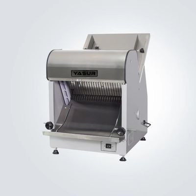 180w Masa Üstü Ekmek Dilimleme Makinesi Yerçekimi Besleme 12mm Ekmek Dilimleme Ekipmanı