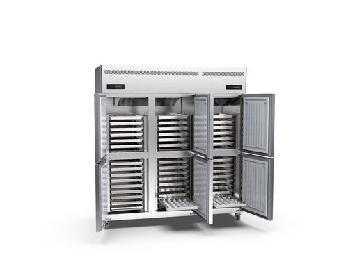 850w Büyük Ticari Dik Dondurucu 45 Tepsi 220v 6 Kapılı Dik Dondurucu