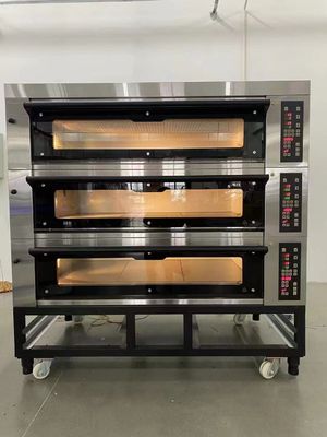 300c Elektrikli Katlı Fırın 40x60cm Kurabiye 3 Katlı 9 Tepsili Fırın