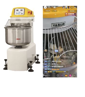 180 Pound Spiral Hamur Karıştırıcı 4.5kw Çift Hızlı Spiral Hamur Yoğurma İkiz Motor