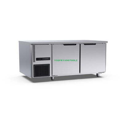 Ticari 2 Kapılı Masa Soğutucu Otel Mutfak 360l Masa Üstü Derin Dondurucu 1500 × 700 × 800mm