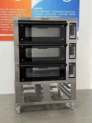 Yasur 9 Tepsili Katlı Fırın Elektrikli 300c 40x60 3 Katlı Ekmek Fırını