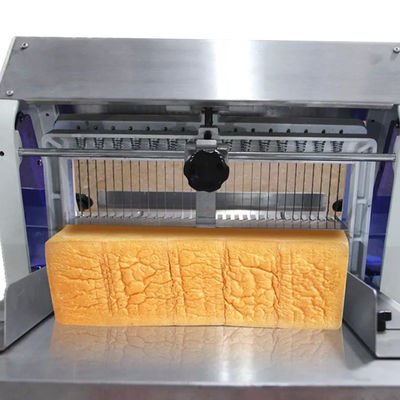 180w Masa Üstü Ekmek Dilimleme Makinesi Yerçekimi Besleme 12mm Ekmek Dilimleme Ekipmanı