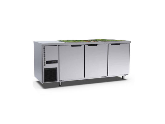 3 Kapılı Ticari Dik Dondurucu 1800 × 700 × 800mm Fırın Oteli İçin Paslanmaz Çelik