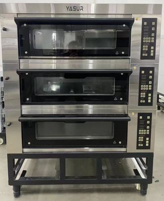 300c Elektrikli Katlı Fırın 40x60cm Kurabiye 3 Katlı 9 Tepsili Fırın