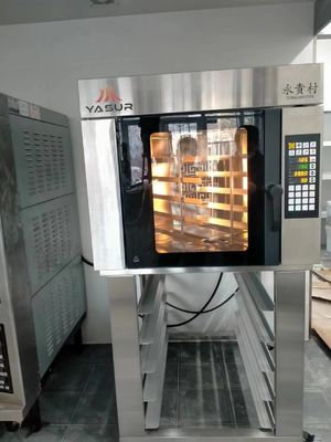 Yasur Sıcak Hava Konvansiyonel Gazlı Fırın Beş ABD Tepsisi 18 &quot;X26&quot; Danimarka Kruvasan Ekmek ve Pasta Fırını 9.5Kw, Buharlı