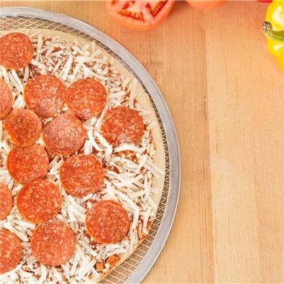 Foodservice NSF 1mm Paslanmaz Çelik Barbekü Izgara Tava Alüminyum Hasır Pizza Tepsisi
