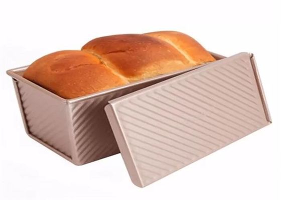Foodservice NSF Altın Yapışmaz Alüminyum Somun Tavaları Oluklu Somun Tava Ekmek Teneke